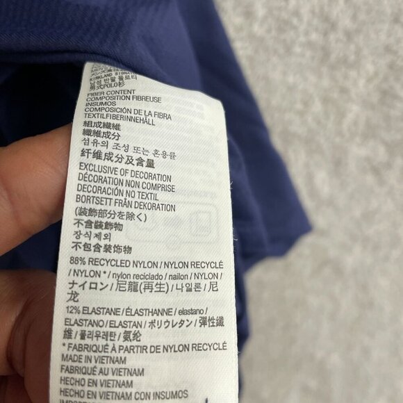 NWOT Kirkland Signature Men's XL Navy Active Polo Shirt Nylon Blend - Picture 6 of 9